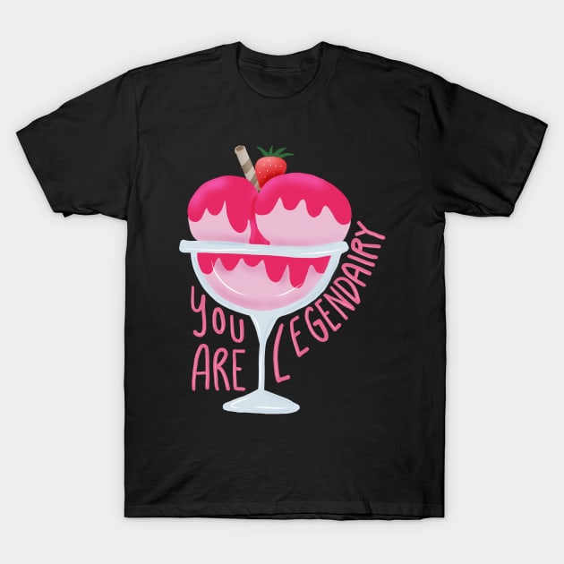 Extra Dessert Day - Ice cream pun T-Shirt by The-Doodles-of-Thei